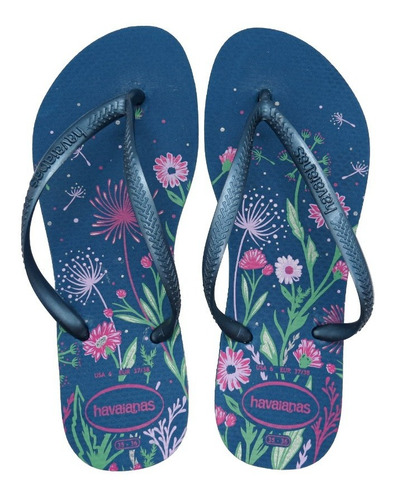 Ojotas Havaianas Mujer Estampadas Fina Slim Organic