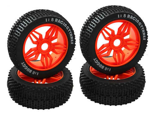 Sharegoo Od 4.52  1/8 Rc Buggy Rubber Tires Tyre W / 5 Spoke