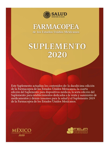 Suplemento 2020 De La Farmacopea 