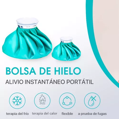 Bolsa de hielo reutilizable para agua caliente, bolsa de agua caliente para  lesiones, terapia de frío y calor y alivio del dolor, color rojo