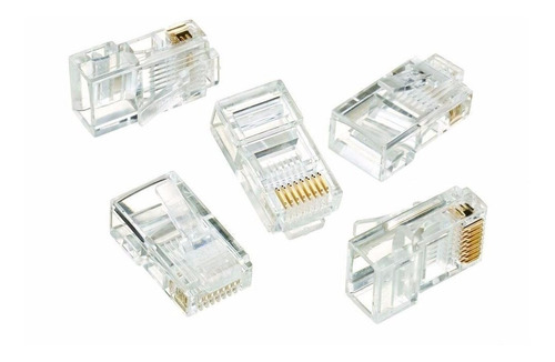 10 Fichas Plug Rj45 Premium Reforzadas Doble Cantacto Y Mas!