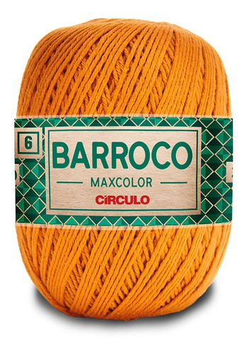 Barbante Barroco Maxcolor Nº 6 400g 452mts Cor 7207 - Mostarda