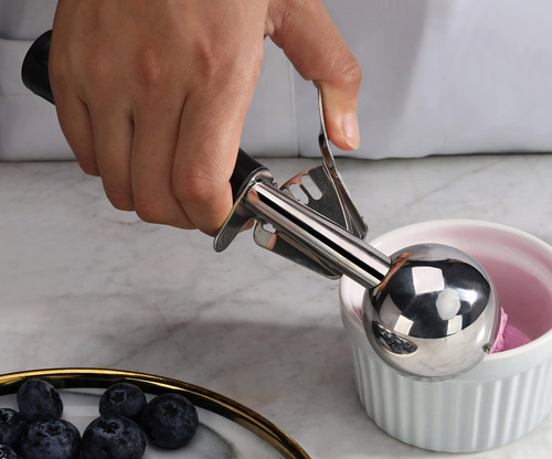Cuchara Cucharas Para Helados Acero Inoxidable Profesional Negro