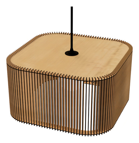 Lámpara colgante Ayla, modelo rasgado, color MDF sin procesar