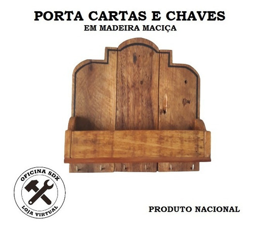 Porta-chave Cartas Correspondencia Estilo Art Deco Artesanal