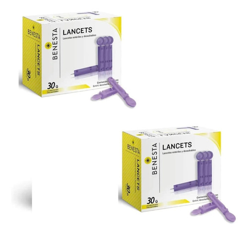 Lancetas Universales Benesta De 30g Caja 100 Unidades 2 Pack