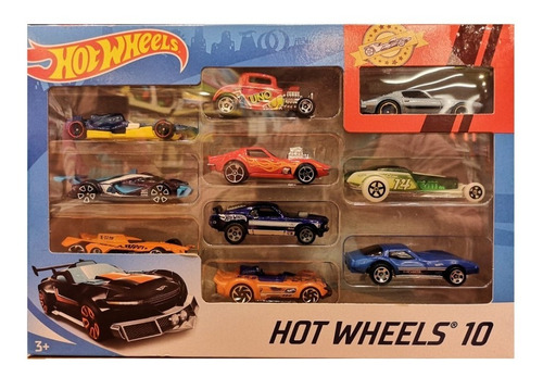 Hot Wheels Pack X 10 Autos - Giro Didactico