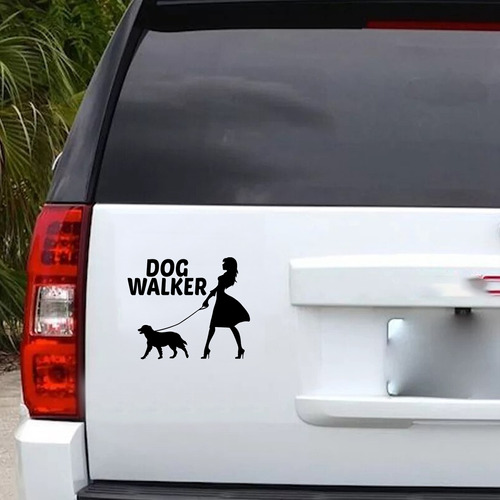 Sticker Vinilo Dogwalker Dog Lover Paseador De Perros