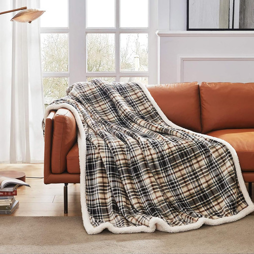 Manta Polar Super Suave Y Calida Color Gris Cafe 152x177cm