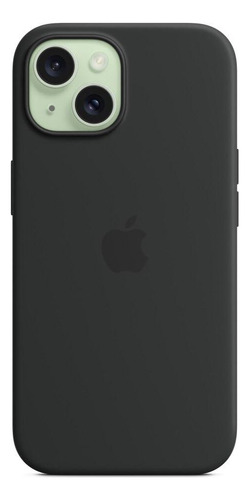Capa Com Magsafe Para iPhone 15, Apple, Silicone Preto