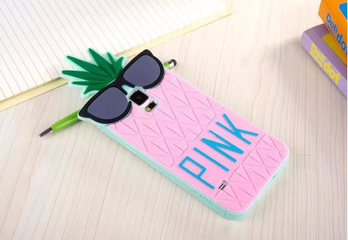 Protector Funda Victoria's Secret Pink Piña Samsung Note 4