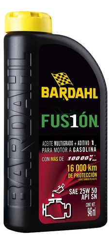 Aceite Fusión 16.000 Km Sae 25w50 Api Sn 946ml Bardahl