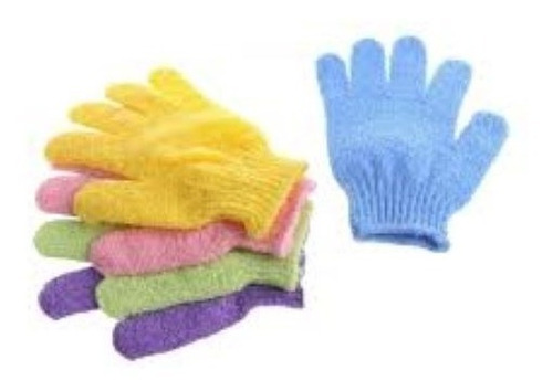 Kit Com 5 Luvas Esfoliantes Para Banho- Cores Aleatórias