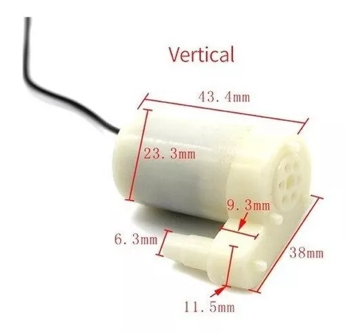 Mini bomba de agua sumergible 3V~6V compatible proyectos Arduino - Tecnopura