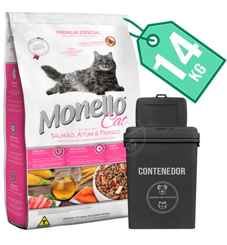 Monello Premium Especial Gato Adulto 14 Kg + Obsequio. 