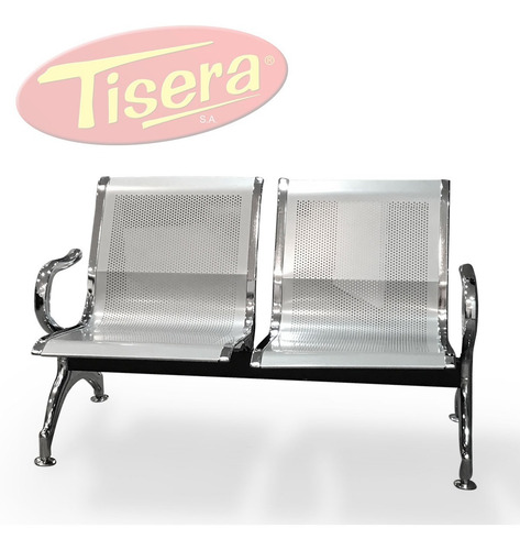 Tandem Doble Sala Espera Metal Chapa Perforada Tisera Air2