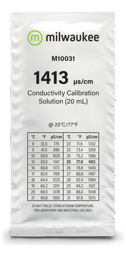 3 Sobres De Calibración De Conductividad 1413 S/cm M10031b