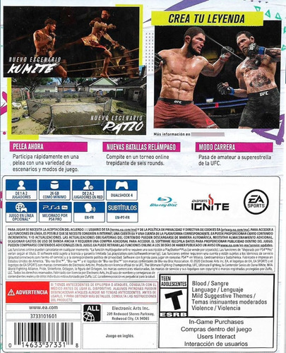 Imagen 2 de 3 de Ufc 4 Ps4 - Fisico - Sellado / Mipowerdestiny