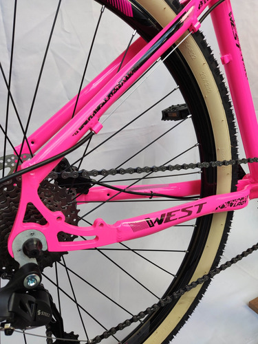 Bicicleta Aro 29 Prowest Lady 1x9v Hid Com Trava Guidão Cor Rosa-chiclete Tamanho do quadro 17
