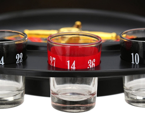 Ruleta Casino Shots 16 Vasos Bar Diversion Juego De Fiesta