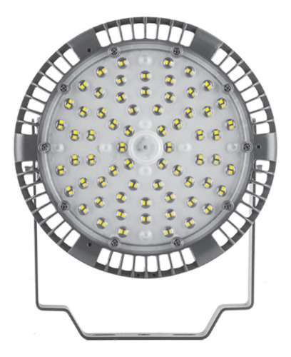 Lampara Macroled Highbay 100w C/led Samsung Ip65 Multivoltaj Carcasa Negro Luz Blanco Frío