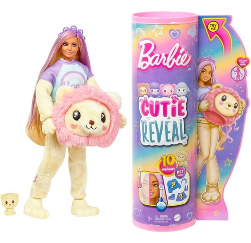 Muñeca Barbie Cutie Reveal Lion Blonde Hair