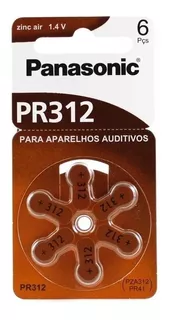 18 Pilhas Baterias Aparelho Auditivo Pr312/ Pr41 Panasonic