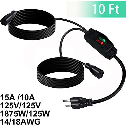 Cable De Extensión De 2 Vías Con Interruptor De Encendido/ap