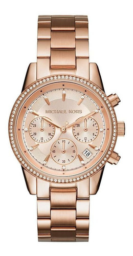 Reloj Mujer Michael Kors Mk6357 Cuarzo Pulso Oro Rosa En