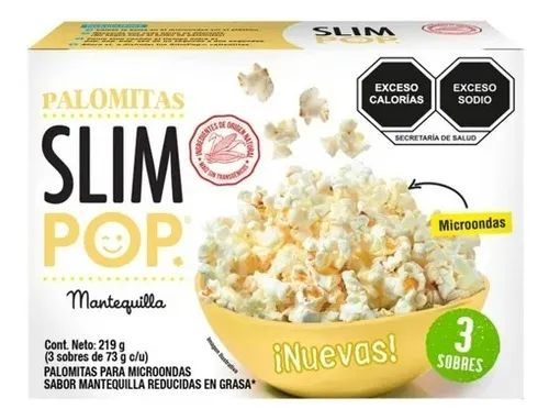 comprar 2 Pza Palomitas Para Microondas Slim Pop Sabor Mantequilla 3