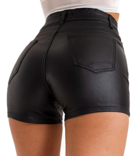 Short Mujer Engomado Con Bolsillos