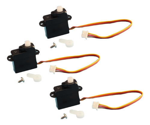 3 Piezas Rc Heclicopter Servo Set Accesorios Fácil De