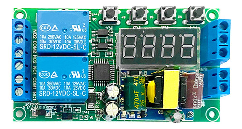 Módulo De Relé Temporizador De 2 Canales, 220v, Ca