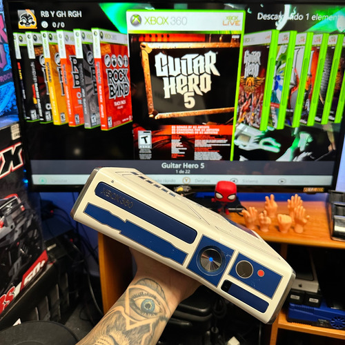 Xbox 360 Rgh Con Colección De Guitar Hero Y Rock Band Negro (Usado)