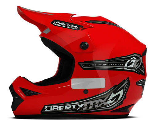 Capacete Motocross Pro Tork Liberty Mx Pro Trilha Off Road