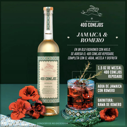 Mezcal 400 Conejos Reposado 750ml