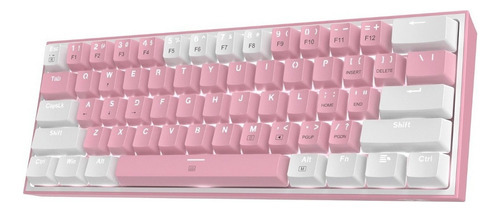 Teclado Gamer Redragon K617 Fizz Rgb Pink/white