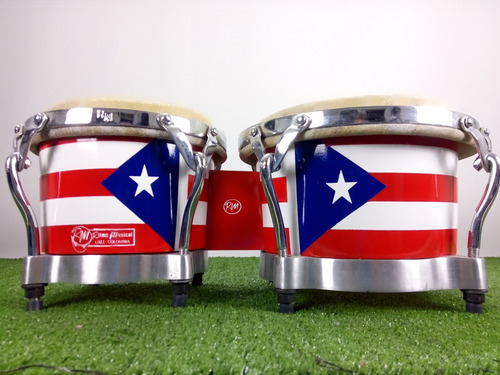 Bongo Profesional Cuero Puerto Rico / Estuche Llave Incluido
