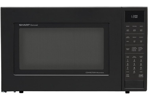 Sharp 1.5 Cu. Ft. Matte Black Carousel Convection Microwave 