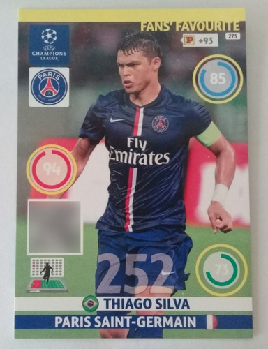 Adrenalyn Xl 2014/15 Carta N° 273 Thiago Silva Psg