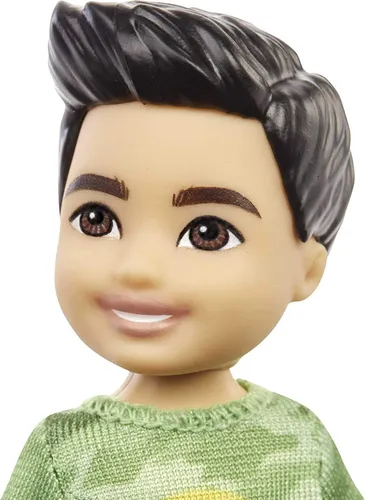 Barbie Chelsea Boy Doll Morena De 6 Polegadas Vestindo Camuf
