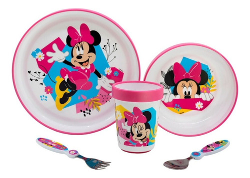 Vajilla Melamina Disney Mickey, Minnie 5pz