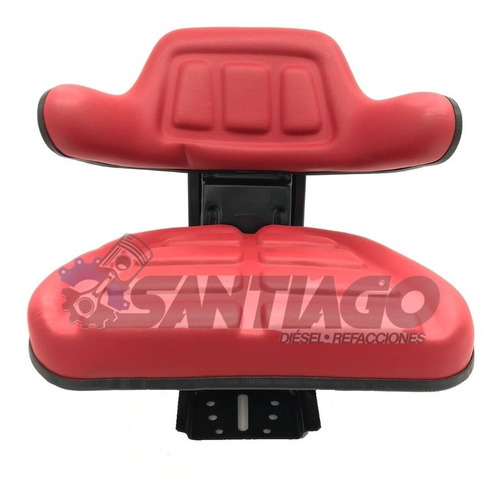 Asiento Universal Para Tractor Color Rojo Con Codera