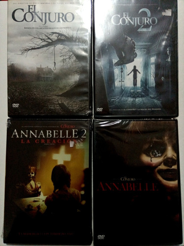 4 Dvd's El Conjuro 1 Y 2 Annabelle 1 Y 2 Películas Terror (Usado)