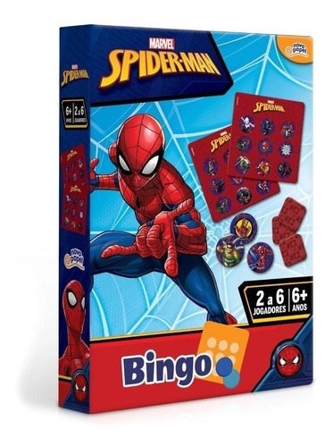 Novo Jogo Bingo Do Espetacular Homem Aranha Marvel 8017