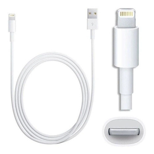 Cable de carga USB Altomex para iPhone, color blanco