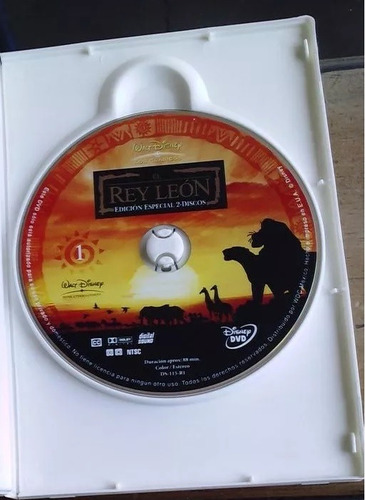 El Rey Leon Edicion Especial 2 Dvds 1a Ed 1994 C/ Arte Origi (Usado)