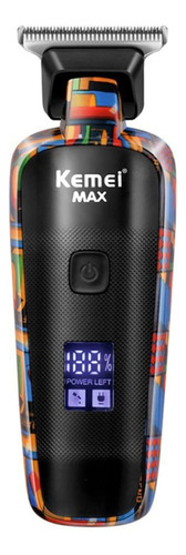 Clipper Cortadora De Cabello Kemei Profesional Recargable Km-max5090 Negra 110v