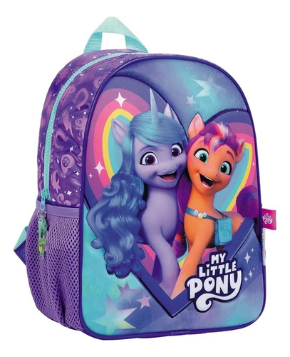 Mochila Escolar Jardin My Little Pony Heart Espalda 12  PuLG