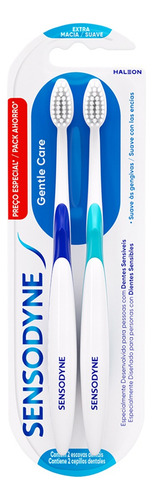 Cepillo Sensodyne Cuidado Delicado Suave 2 Unidades Blanco
